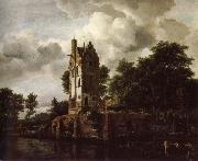 Jacob van Ruisdael Reconstruction of the ruins of the Manor Kostverloren Spain oil painting artist